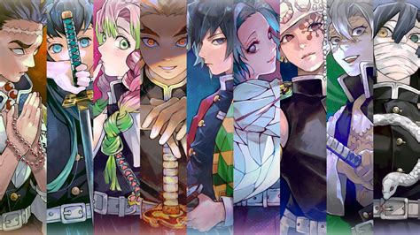 Ilustración de los 9 Pilares de Demon Slayer