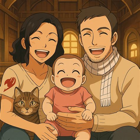 Personaje de Fairy Tail con estilo de acuarela