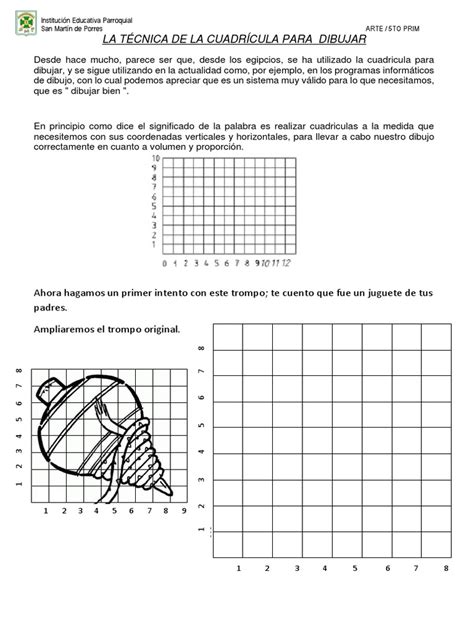 Diagrama de la técnica de dibujo a cuadrícula