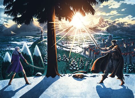 Paisaje medieval fantástico de Berserk