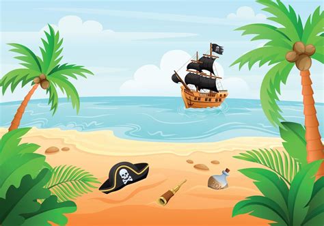Isla en la jungla con piratas y mujeres cautivas