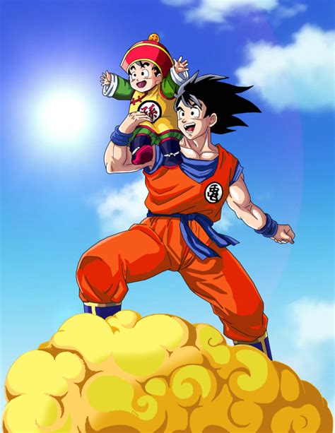 Goku y Gohan entrenando juntos