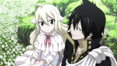 Zeref y Mavis bajo un árbol