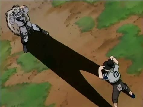 Ilustración de un ninja utilizando el Kage Mane no Jutsu