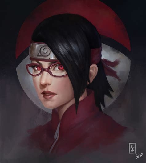 Ilustración de Sarada Uchiha