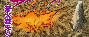 Madara utilizando el Elemento Fuego: Destrucción Magnífica de Fuego