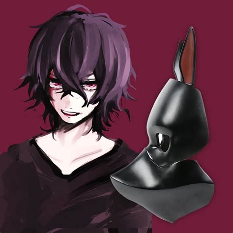 Ayato Kirishima con su máscara de Conejo Negro