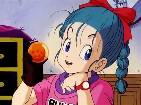 Ilustración de Bulma con su invención, el Radar del Dragón.