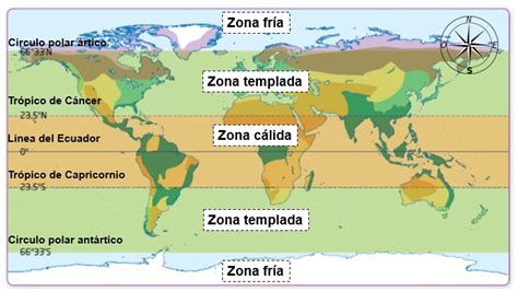 Mapa de zonas climáticas y su efecto en la descomposición