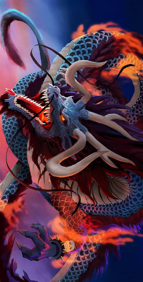 Kaido, el Rey de las Bestias, transformado en dragón
