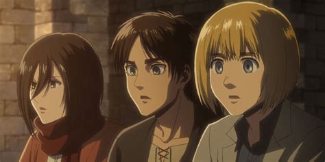 Personajes principales de Attack on Titan: Eren, Mikasa y Armin