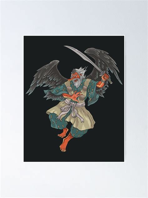 Ilustración de Susanoo-no-Mikoto y Tengu