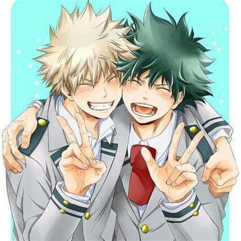 Fan art de Bakugo y Midoriya de My Hero Academia