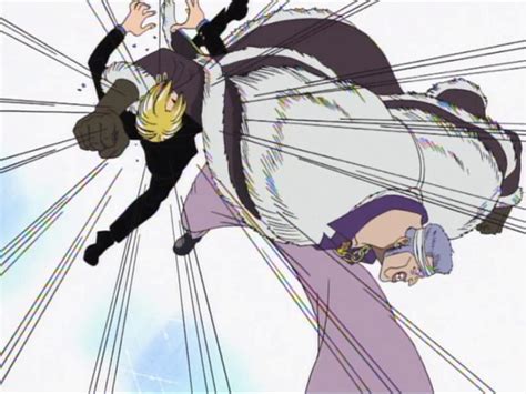 Sanji enfrentándose a Krieg