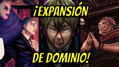 Diagrama explicando el funcionamiento de las Expansiones de Dominio en Jujutsu Kaisen