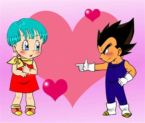 Vegeta y Bulma celebrando San Valentín