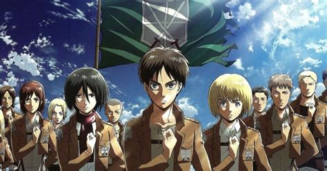 Ilustración de los personajes principales de Attack on Titan 2.