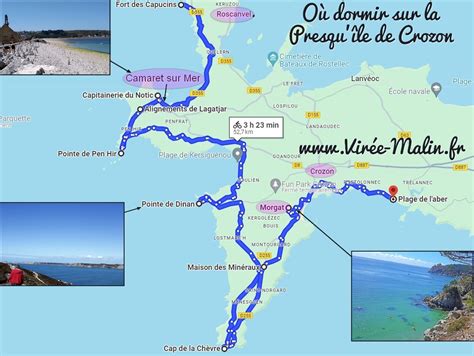 Paisaje de la Presqu'île de Crozon con kitesurfistas