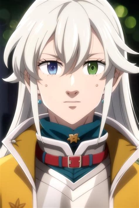 Tristán Liones con sus poderes demoníacos y de diosa activados