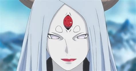 Kaguya consumiendo el fruto del Dios Árbol