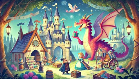 Ilustración de una princesa y un mago