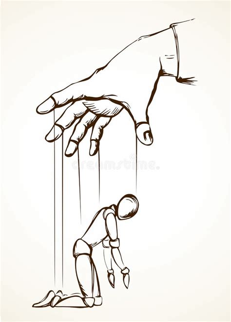 Ilustración de un títere con expresión aterradora