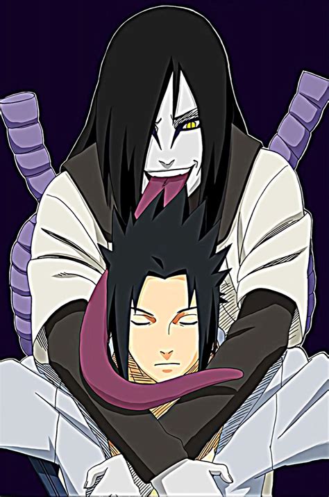 Sasuke entrenando con Orochimaru