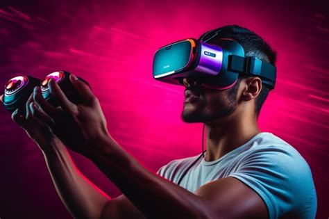 Hombre jugando a un videojuego de realidad virtual