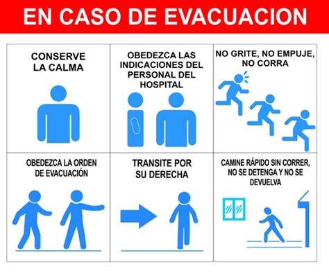 Esquema de evacuación en caso de desastre