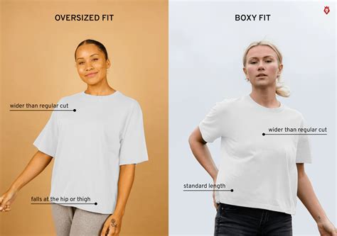 Infografía comparando cortes de camiseta Regular y Oversize