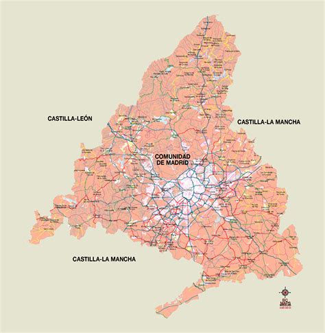 Mapa de la Comunidad de Madrid con tanatorios
