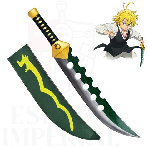 Ilustración de las diferentes espadas de Meliodas