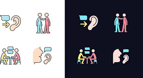 Iconos de comunicación y pareja