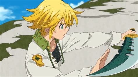 Ilustración de Meliodas usando su Tesoro Sagrado Lostvayne para crear clones.