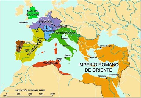 Mapa de Britannia, mostrando los reinos y lugares importantes de la serie.