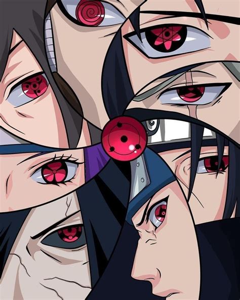 Ilustración del Clan Uchiha con el Sharingan