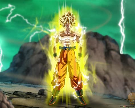 Escena de Goku transformado en Super Saiyan