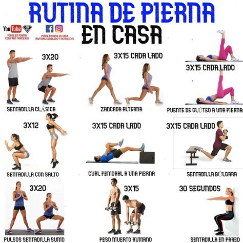 Rutina de ejercicios de piernas en casa