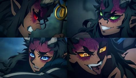 Ilustración de Hantengu con sus diferentes personalidades