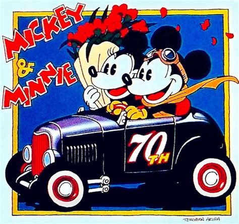 Ilustración de Akira Toriyama de Mickey y Minnie Mouse