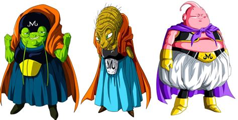 Ilustración de Majin Buu, Bibidi y Babidi