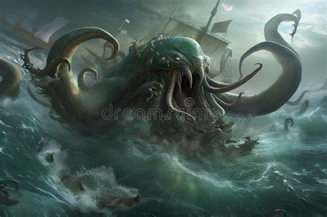 Ilustración de un Gyojin luchando en el agua