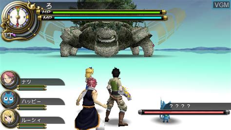 Captura de pantalla de un combate en Fairy Tail Portable Guild 2