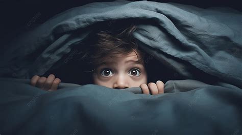 Niño asustado en una habitación oscura