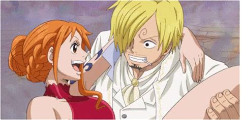 Sanji flirteando con Nami