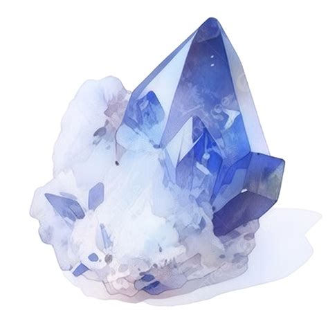 Ilustración de cristales de zafiro creciendo en la piel