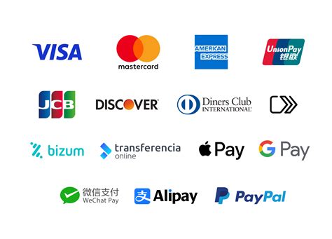 Iconos de métodos de pago: Paypal, Bizum, Criptomonedas