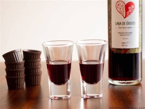 Copa de Ginjinha con chocolate