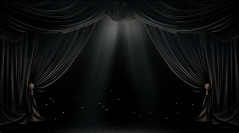 Escenario de teatro oscuro con focos de luz.
