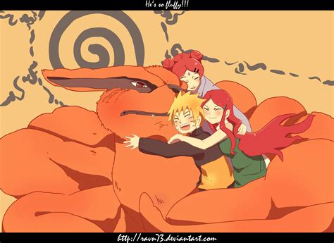 Kushina Uzumaki consolando a sus hijos